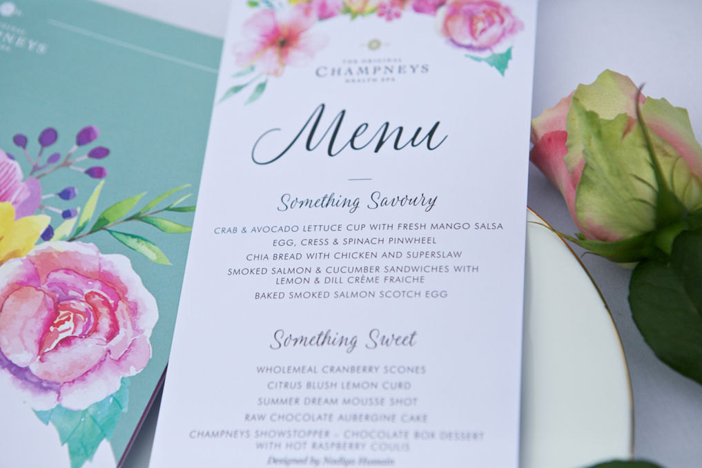 Champneys Afternoon Tea Launch Menu Rebecca Fennell Photography