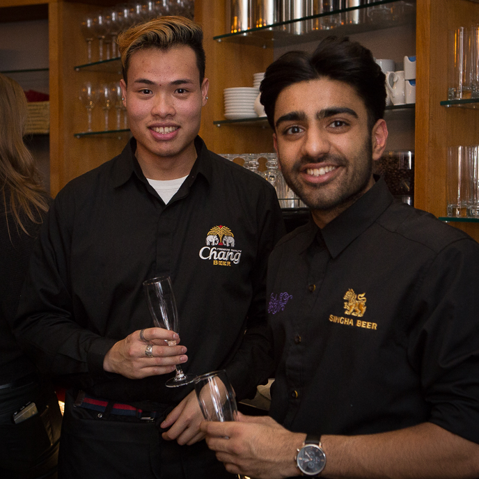 Bar Staff at the Giggling Squid Warwick Launch Rebecca Fennell Photography