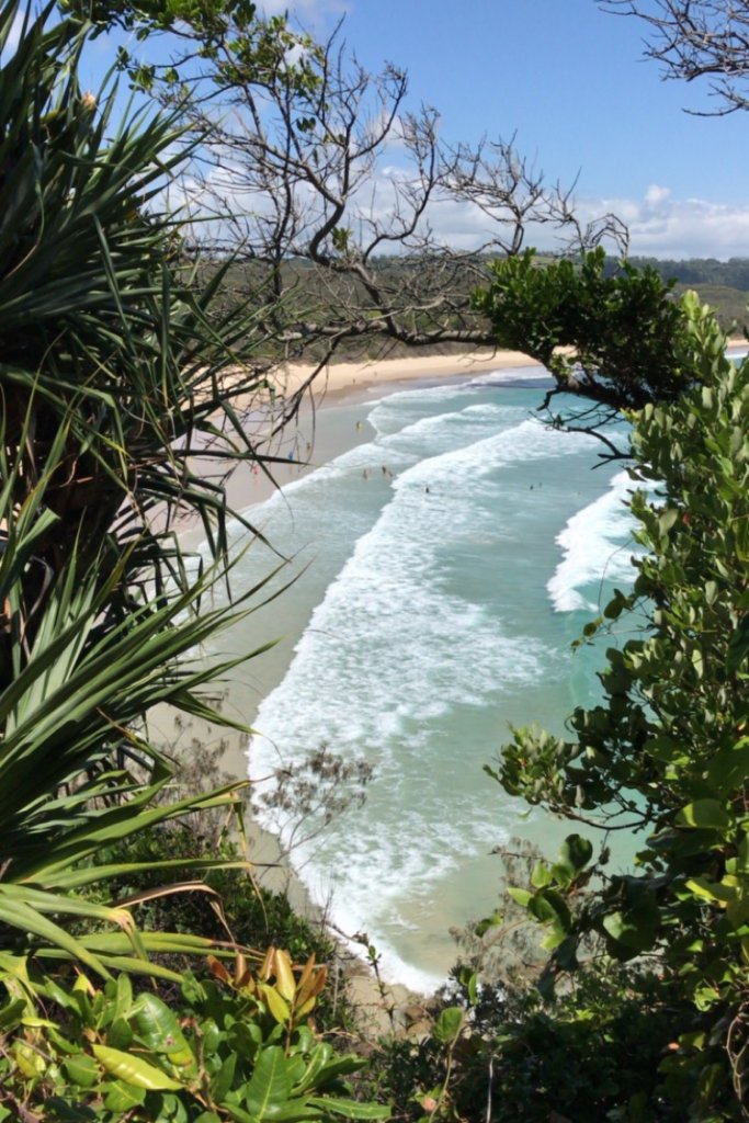 Broken Head Beach Framed by Trees