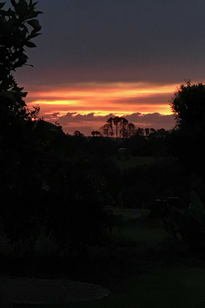 Orange sunset with a very dark background